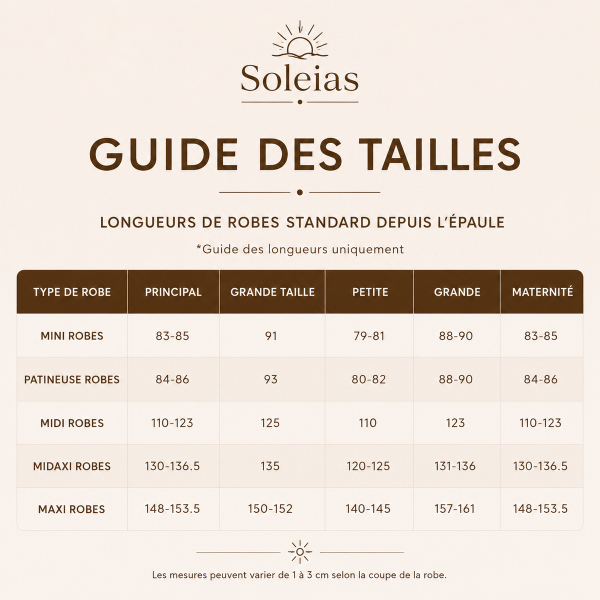 Guide des tailles